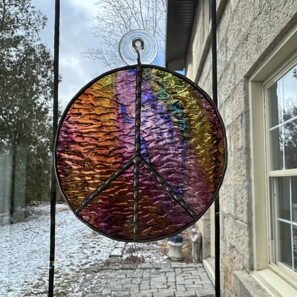 Stained Glass Peace Sign - Picture 2 of 5
